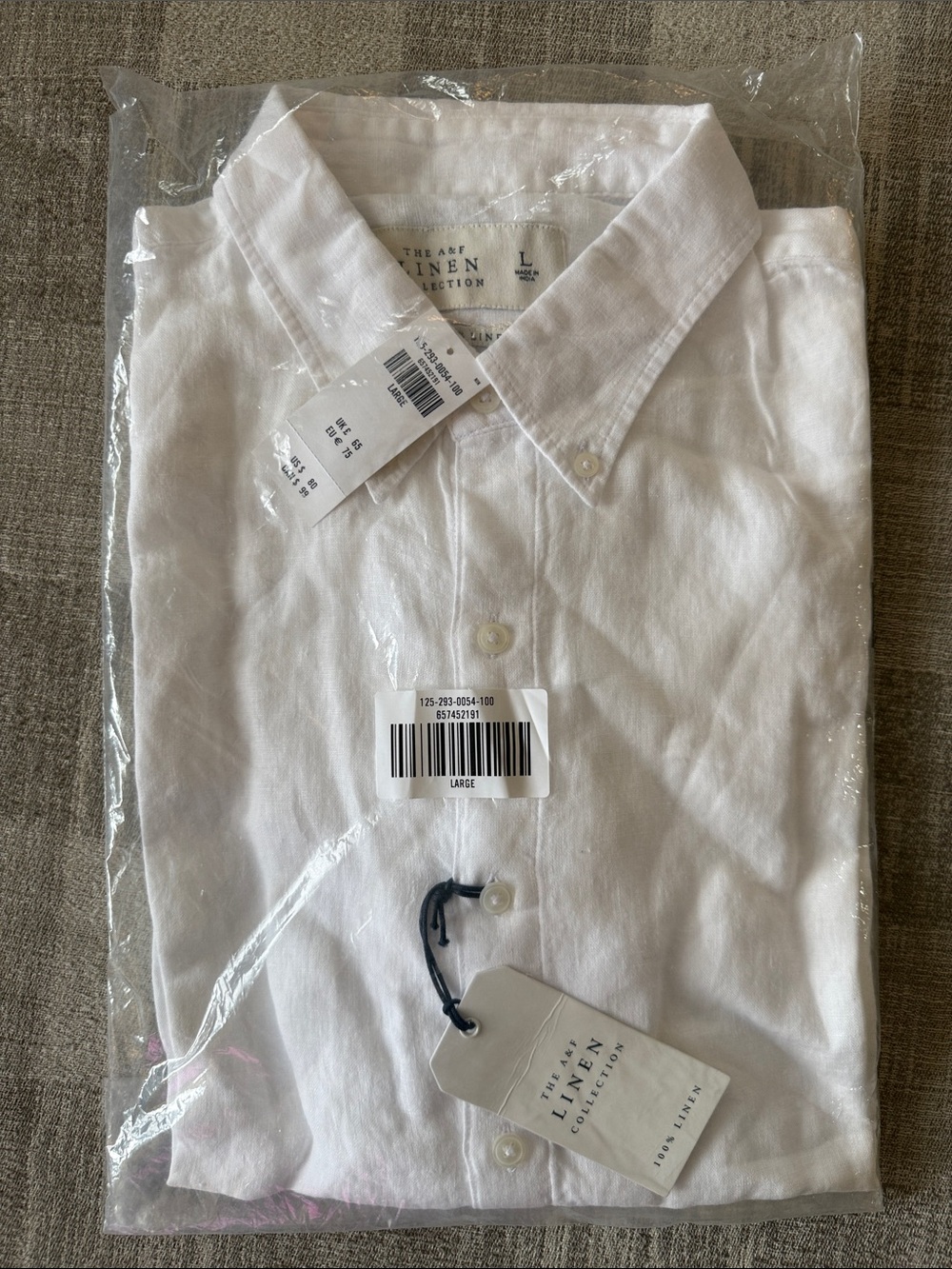 Abercrombie & Fitch | Linen Collection 100% Linen Shirt White Large NWT